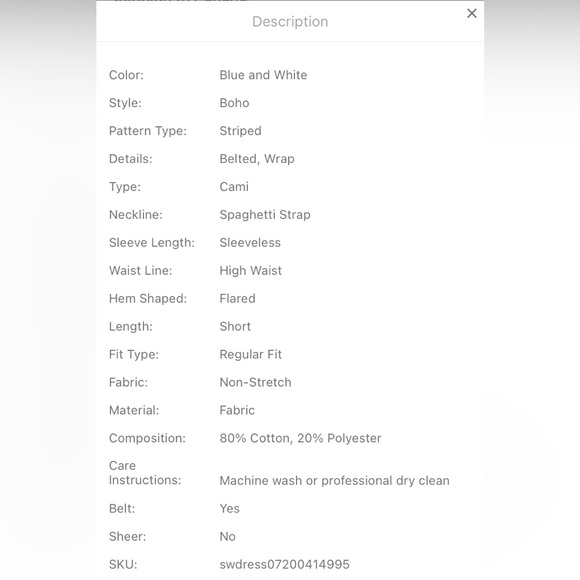 Blue & White Summer dress 4X - Picture 7 of 7